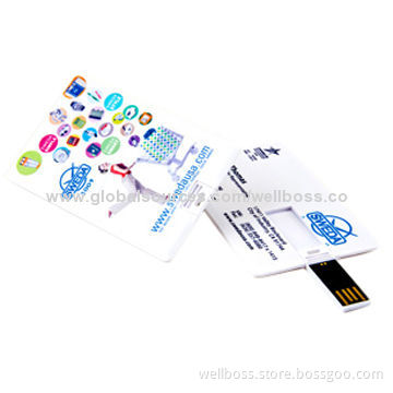 Round-shaped Credit Card Gift USB Flash Drive, Customized Logos are Accepted